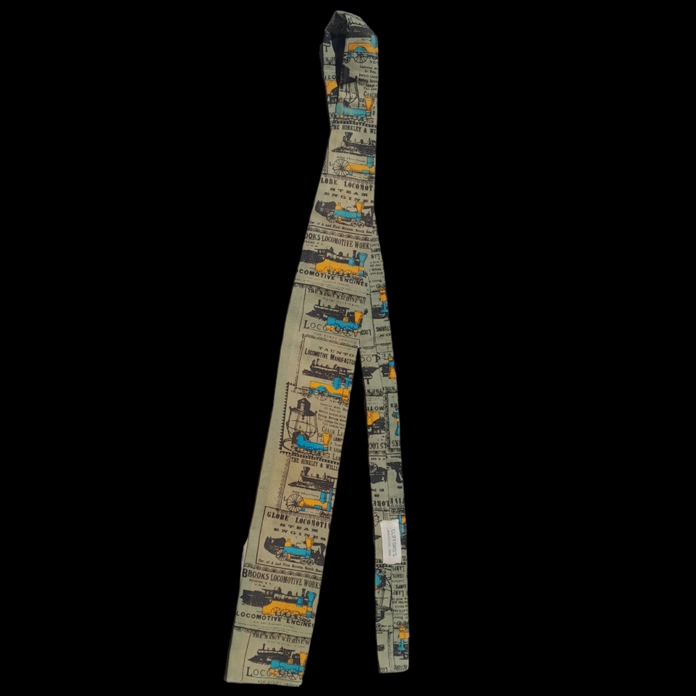 Vintage 40-50's Square End Rooster Hamd Dyed Men's Tie